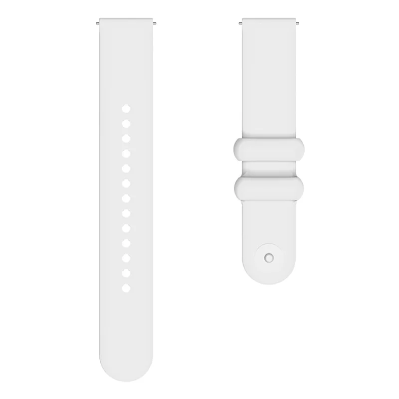 For Samsung Gear S3 / Huami Amazfit Pace Sport Band 22mm Waterproof Silicone Strap - White