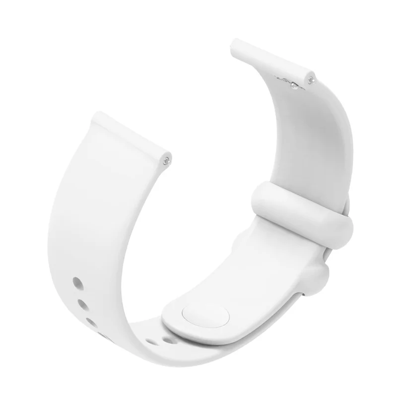 For Samsung Gear S3 / Huami Amazfit Pace Sport Band 22mm Waterproof Silicone Strap - White