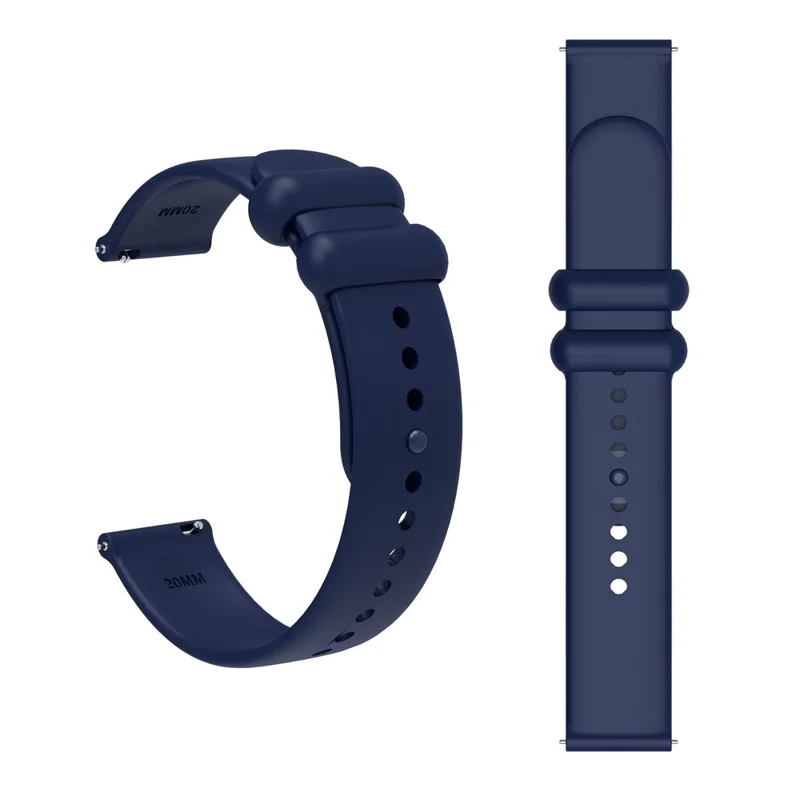 For Samsung Gear S3 / Huami Amazfit Pace Sport Band 22mm Waterproof Silicone Strap - Navy Blue