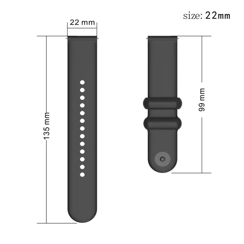 For Samsung Gear S3 / Huami Amazfit Pace Sport Band 22mm Waterproof Silicone Strap - Navy Blue