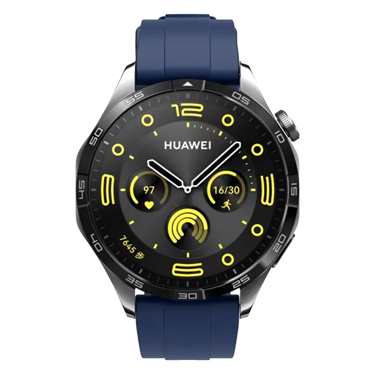 For Huawei Watch GT 4 46mm Smart Watch Band 22mm Silicone Strap Replacement - Navy Blue