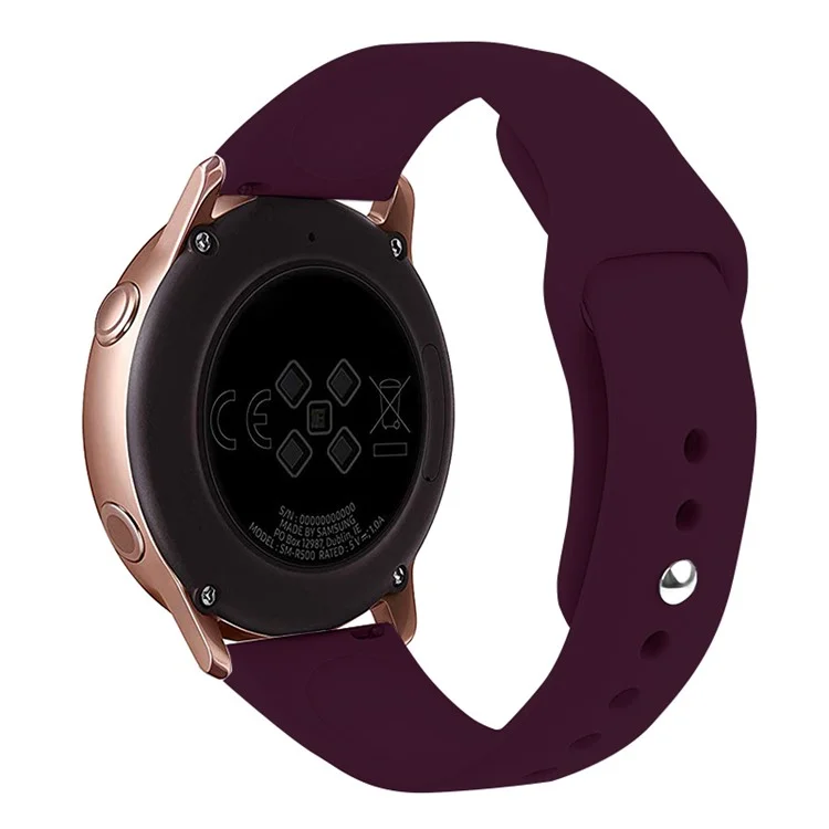 KALEBOL KLB-DKGJ-001 Per Samsung Galaxy Watch6 Classic 47mm 43mm Cinturino per Orologio 20mm in Silicone - Rosso Vino