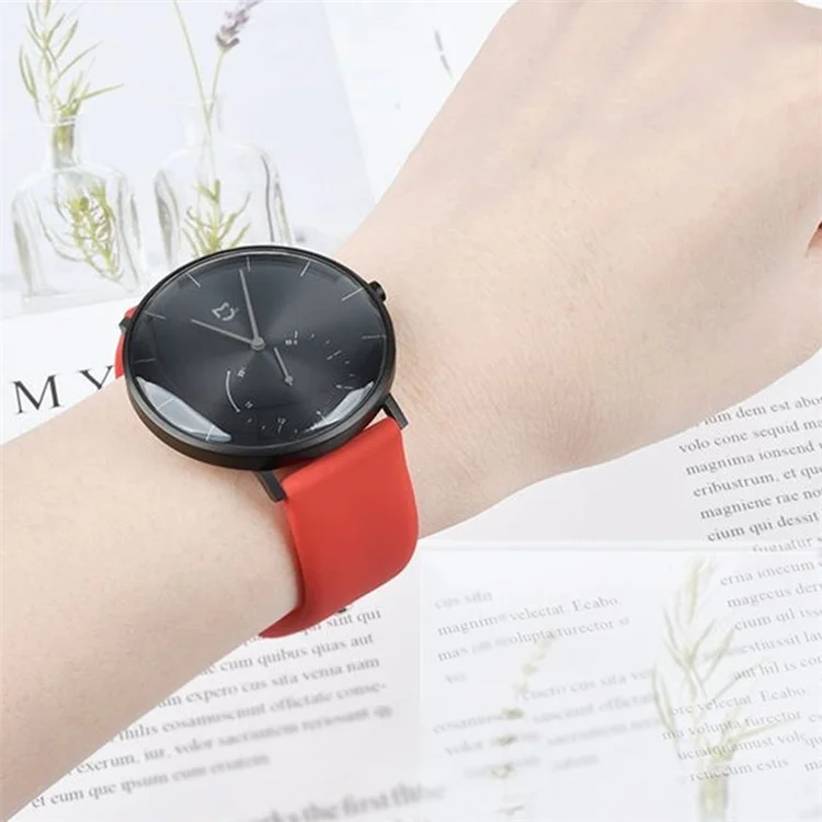 KALEBOL KLB-DKGJ-001 Per Samsung Galaxy Watch6 Classic 47mm 43mm Cinturino per Orologio 20mm in Silicone - Rosso Vino