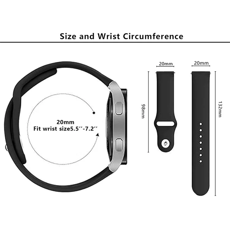 KALEBOL KLB-DKGJ-001 Per Samsung Galaxy Watch6 Classic 47mm 43mm Cinturino per Orologio 20mm in Silicone - Rosso Vino