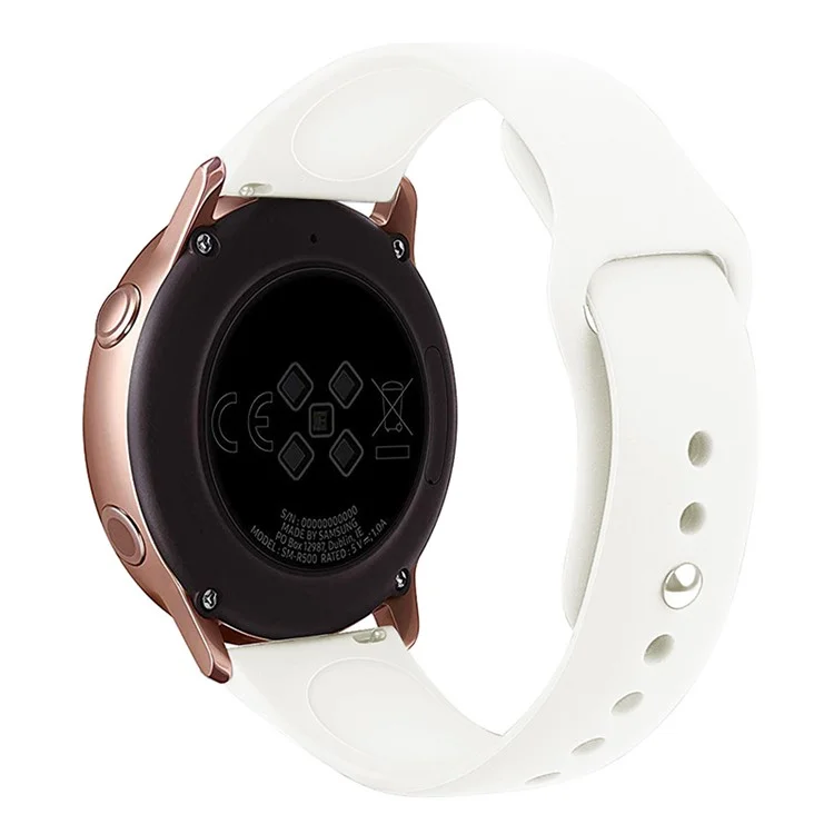 KALEBOL KLB-DKGJ-001 Para Huawei Watch GT 4 41mm / Garmin Venu 3S 18mm Bracelete de Relógio de Silicone - Branco