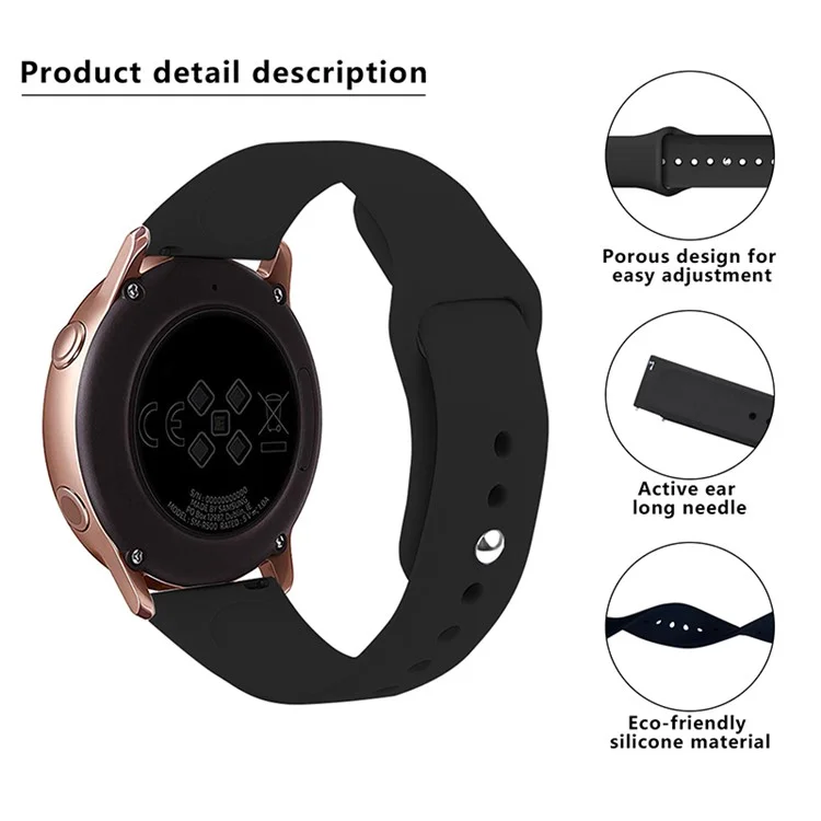 KALEBOL KLB-DKGJ-001 Para Huawei Watch GT 4 41mm / Garmin Venu 3S 18mm Bracelete de Relógio de Silicone - Branco