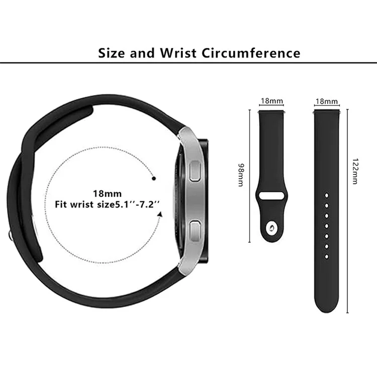 KALEBOL KLB-DKGJ-001 Para Huawei Watch GT 4 41mm / Garmin Venu 3S 18mm Bracelete de Relógio de Silicone - Branco