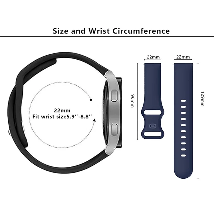 KALEBOL KLB-HDKGJ-001 Für Samsung Galaxy Watch3 45mm Silikonband 22mm Uhrenarmband mit Schmetterlingschnalle - Pink