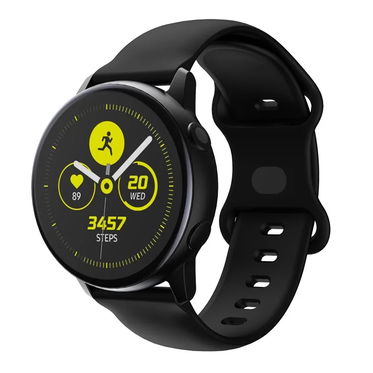 KALEBOL KLB-HDKGJ-001 Para Samsung Galaxy Watch6 Classic 43mm / 47mm Correa de Reloj 20mm Correa de Silicona - Negro