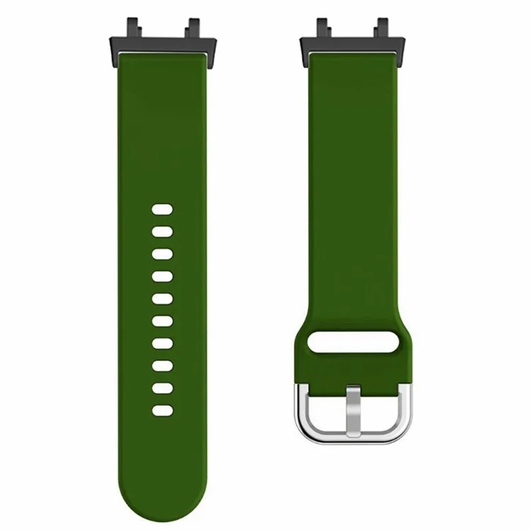 Para Huami Amazfit Active Edge A2212 Reloj Strap Silicone Reemplazo de Banda de Reloj Transpirable - Ejercito Verde