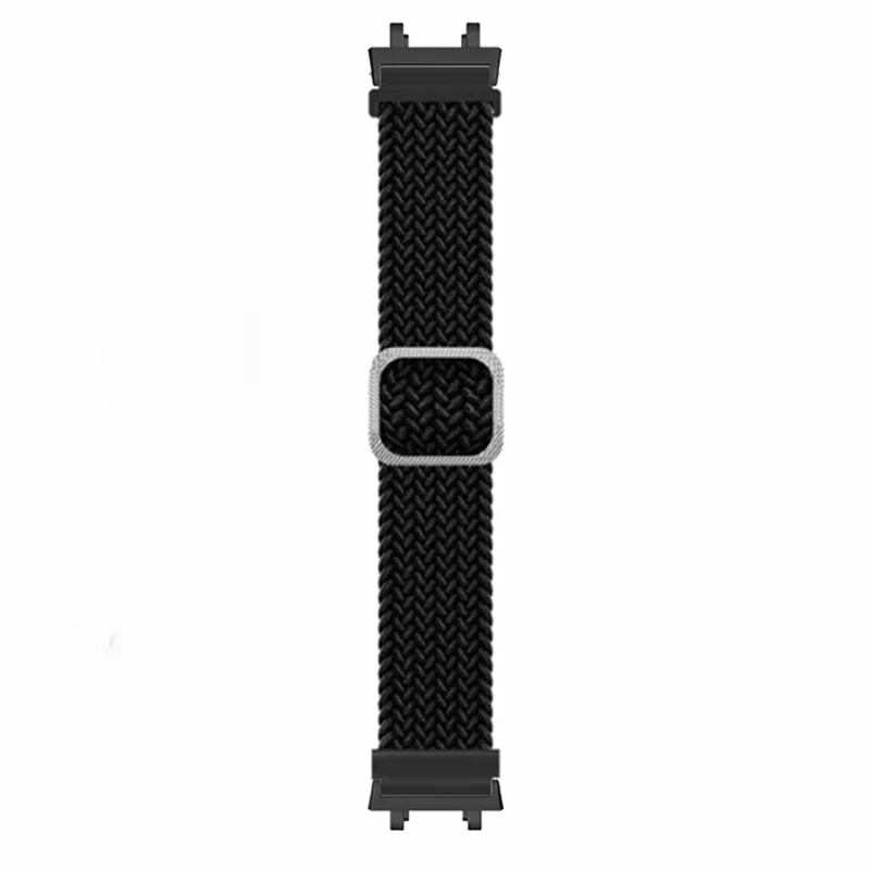 For Huami Amazfit Active Edge (A2212) Watch Band Braided Nylon Adjustable Straps - Black