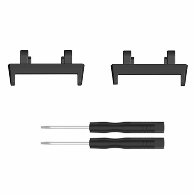 1 Pair Watch Band Connectors for Huami Amazfit Active Edge (A2212) 22mm Adapter Replacement - Black