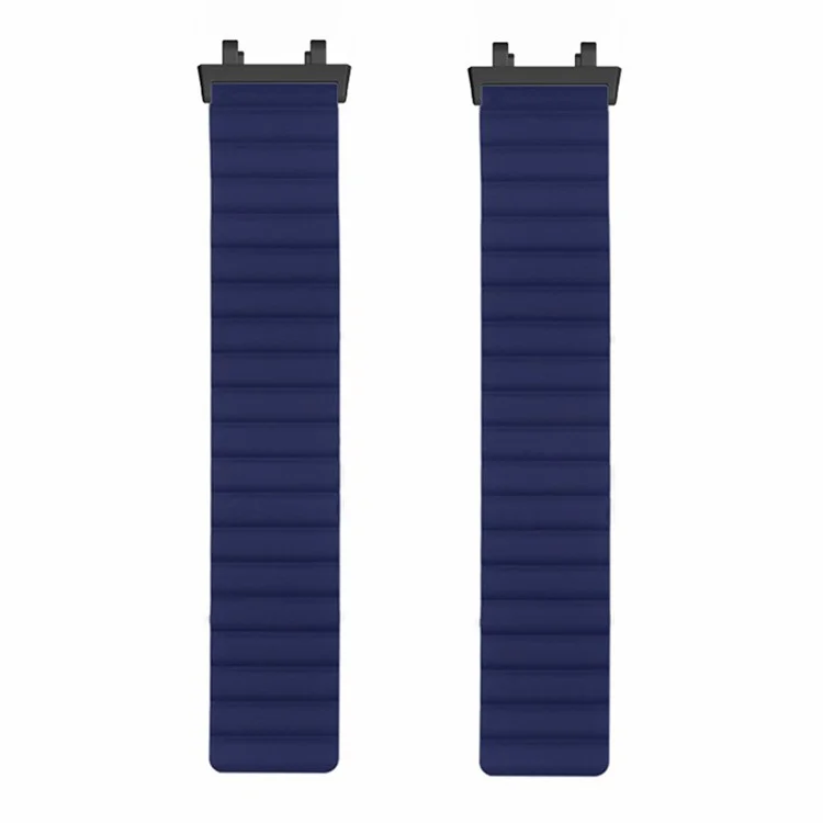For Huami Amazfit Active Edge (A2212) Magnetic Watch Band Silicone Watch Strap - Midnight Blue