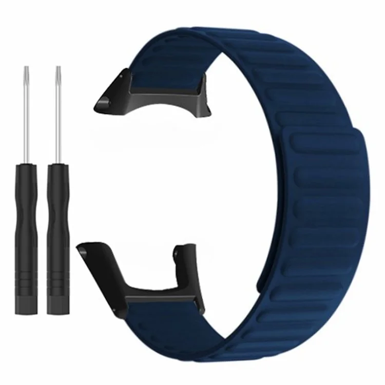 Para Sunnto Ambit 3 / Ambit 3 Sport / Ambit 3 Run Correa Deportiva de Silicona con Cierre Magnético - Azul Medianoche