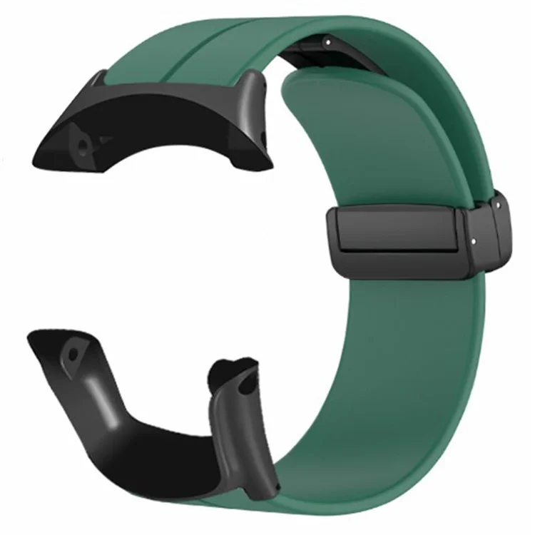 For Sunnto Ambit 3 / Ambit 3 Sport / Ambit 3 Run Watch Band Silicone Soft Strap with Magnetic Folding Clasp - Army Green