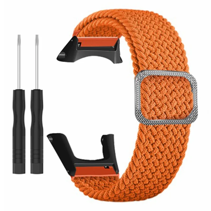 For Sunnto Ambit 3 / Ambit 3 Sport / Ambit 3 Run Braided Nylon Watch Band Adjustable Wrist Strap - Orange