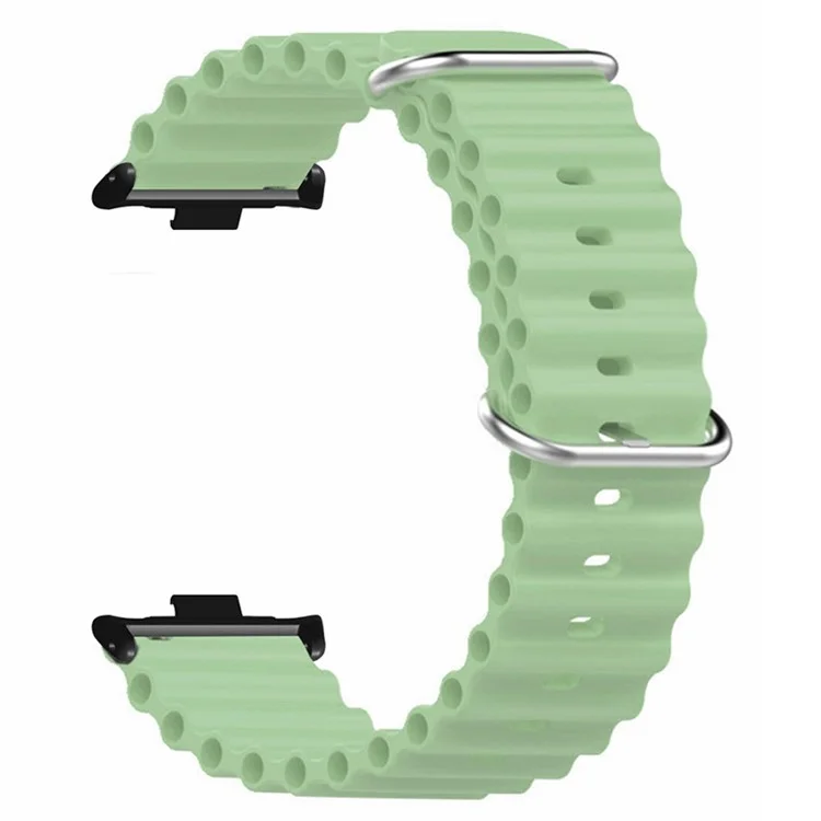 Para Xiaomi Redmi Watch 4 Pulseira de Silicone Pulseira de Relógio com Conector de Liga - Verde Claro
