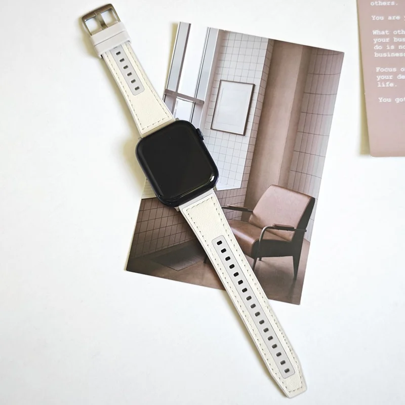 Watch Band for Apple Watch Series 11 10 42mm / 9 8 7 41mm / SE3 SE2 SE 6 5 4 40mm / 3 2 1 38mm Watch Strap Sport Style Band - Starlight