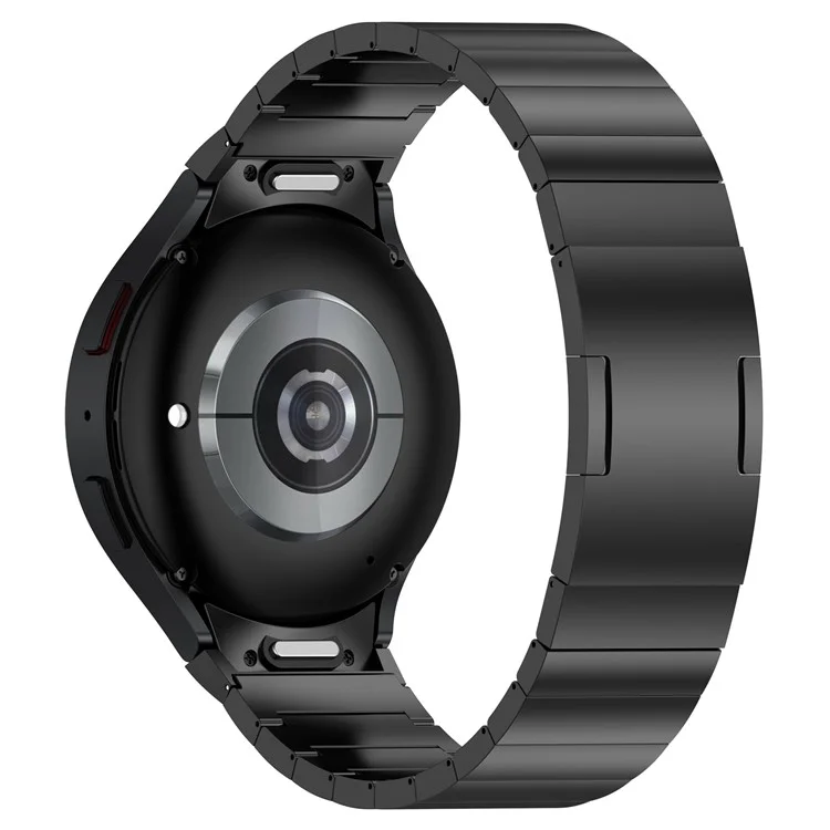 Für Samsung Galaxy Watch FE 40mm / Watch6 / Watch6 Classic / Watch 5 Titanium Steel Watch Band Druckknopfverschluss Armband - Schwarz