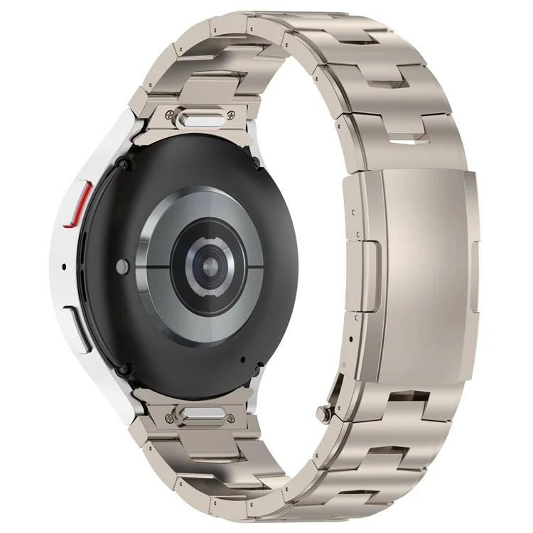 Per Samsung Galaxy Watch FE 40mm / Watch6 / Watch6 Classic / Watch 5 Titanium Steel Watch Strap Quick Release Band - Titanium