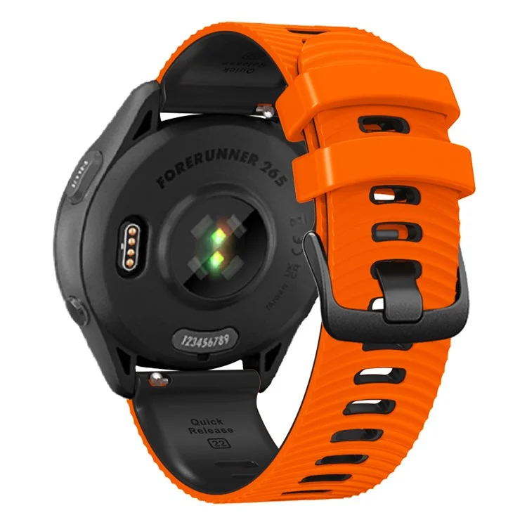 Für Coros Pace 3 / Apex 46mm / Apex Pro Uhrarmband 22mm Zweifarbiges Silikonband - Orange+Schwarz