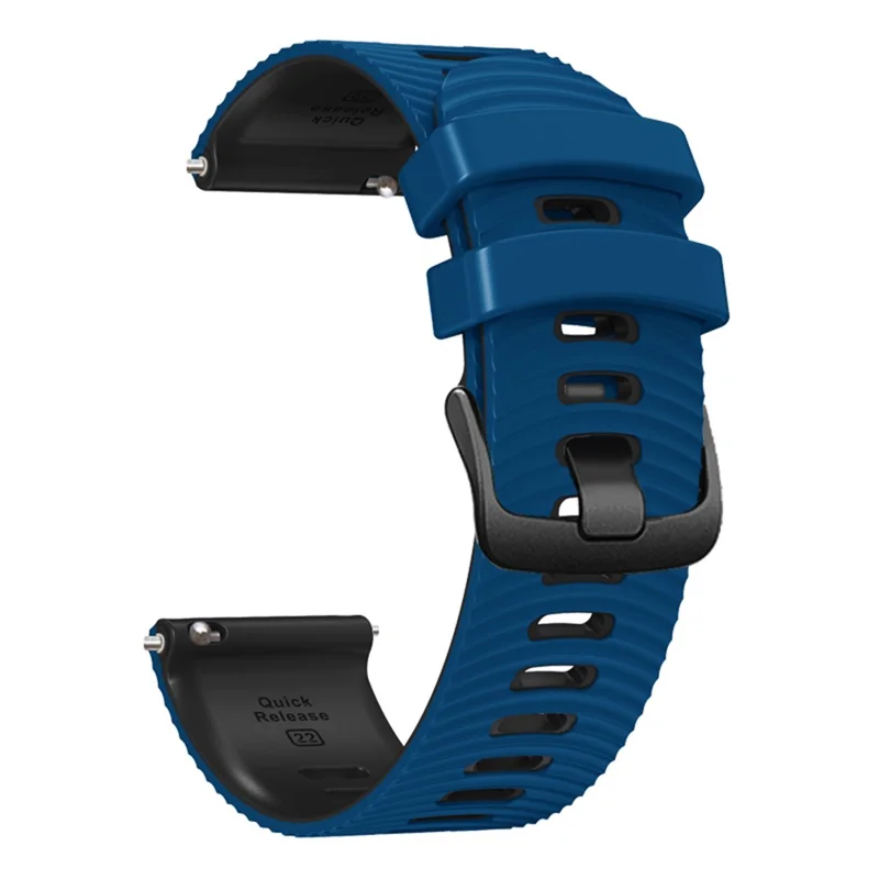 For Coros Pace 3 / Apex 46mm / Apex Pro Watch Strap 22mm Dual Color Silicone Band - Sapphire+Black