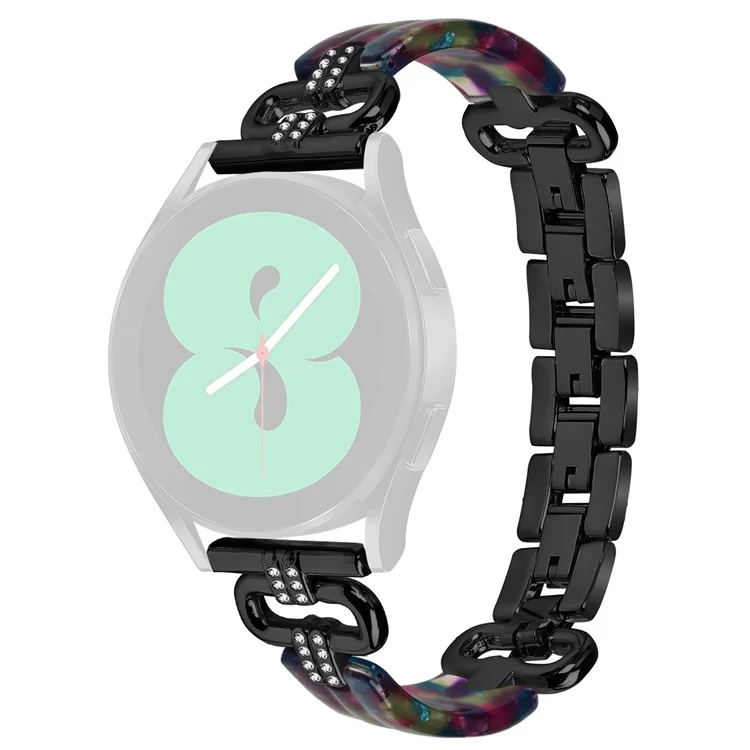 For Samsung Galaxy Watch4 Active Classic / Watch 5 Pro Active Resin Smart Watch Strap - Black