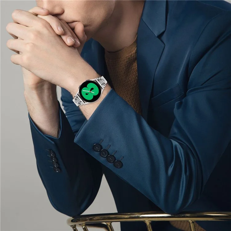 Para Samsung Galaxy Watch4 Active Classic / Watch 5 Pro Active Resin Smart Watch Strap - Plata