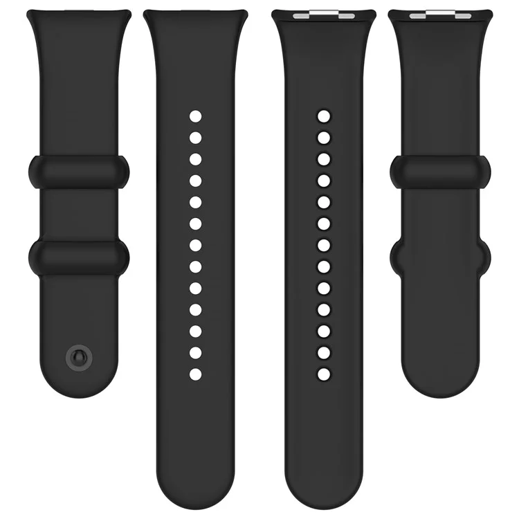 Para Xiaomi Redmi Watch 4 / Smart Band 8 Pro Pulseira de Relógio de Silicone com Fivela Preta - Preta