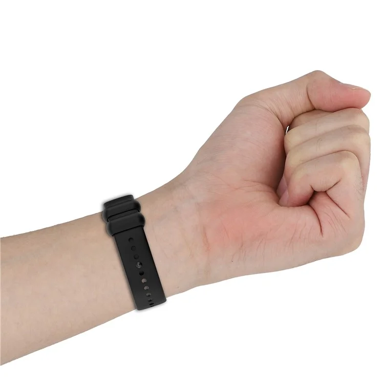 Para Xiaomi Redmi Watch 4 / Smart Band 8 Pro Pulseira de Relógio de Silicone com Fivela Preta - Preta
