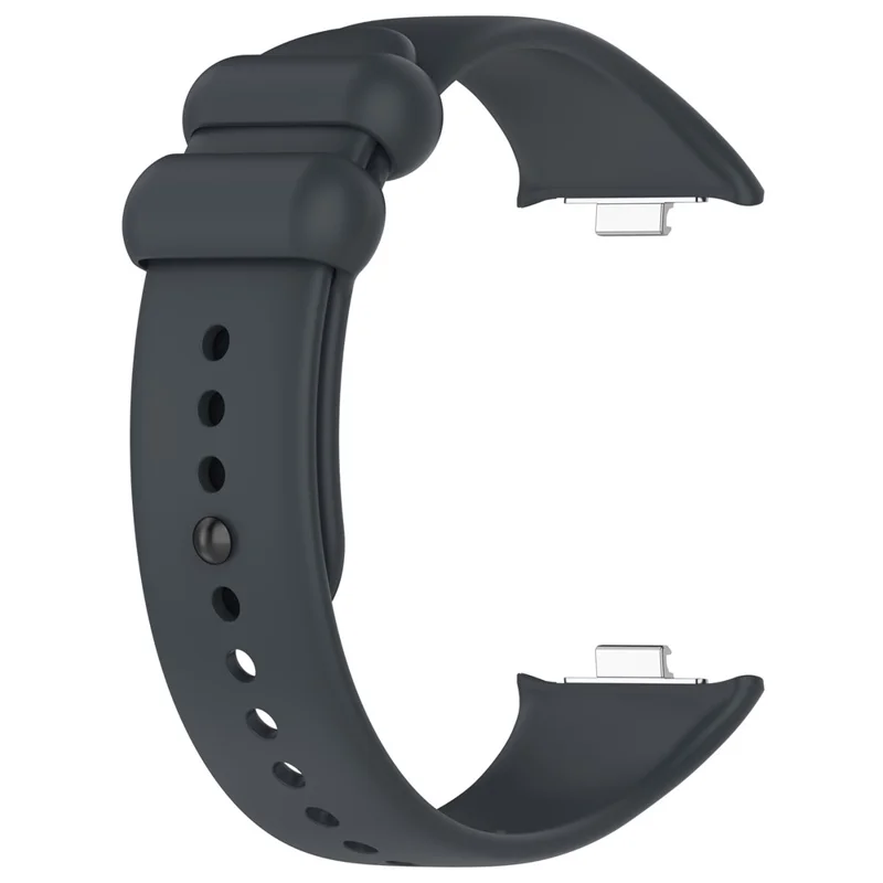 For Xiaomi Redmi Watch 6 / Watch 5 / Watch 5 eSIM / Watch 4 / Smart Band 9 Pro / 8 Pro Silicone Watch Band with Black Buckle - Dark Grey