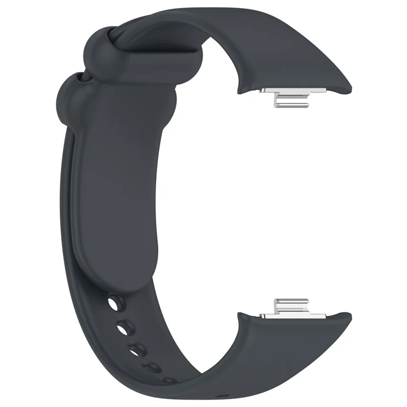 For Xiaomi Redmi Watch 6 / Watch 5 / Watch 5 eSIM / Watch 4 / Smart Band 9 Pro / 8 Pro Silicone Watch Band with Black Buckle - Dark Grey