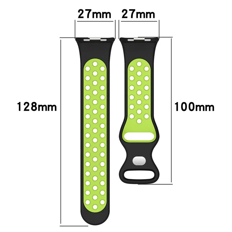 Для Xiaomi Mi 8 Pro Replacement Band Dual Color Silicone Watch Strap - Green / Black