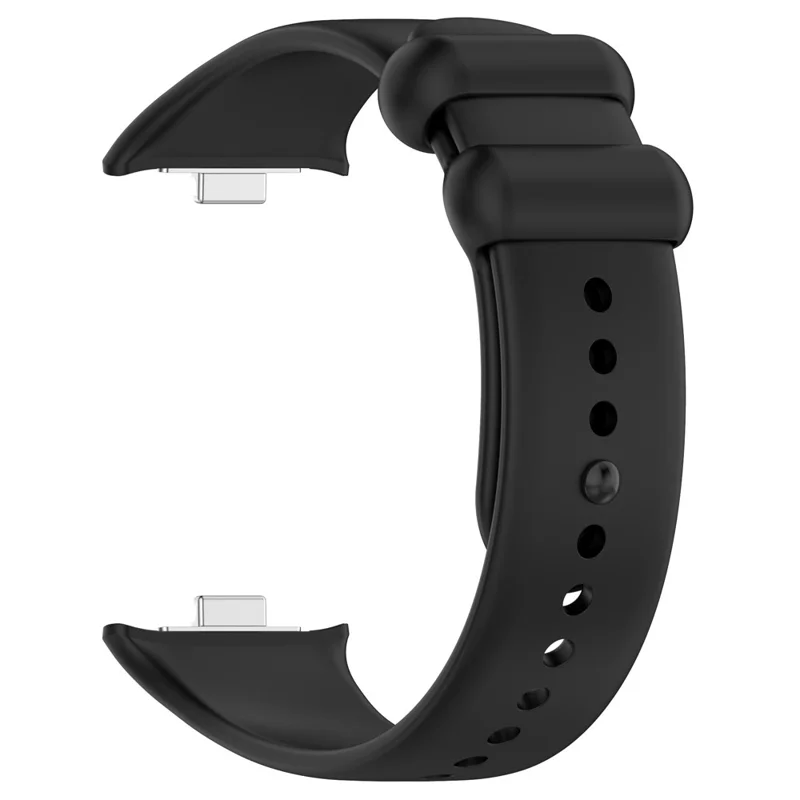 For Xiaomi Smart Band 9 Pro / 8 Pro / Redmi Watch 4 / Watch 5 / Watch 5 eSIM Silicone Watch Strap Adjustable Band - Black