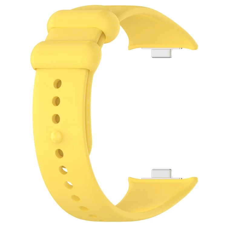 For Xiaomi Smart Band 9 Pro / 8 Pro / Redmi Watch 4 / Watch 5 / Watch 5 eSIM Silicone Watch Strap Adjustable Band - Yellow