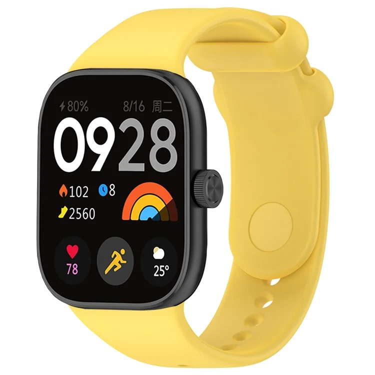 For Xiaomi Smart Band 9 Pro / 8 Pro / Redmi Watch 4 / Watch 5 / Watch 5 eSIM Silicone Watch Strap Adjustable Band - Yellow