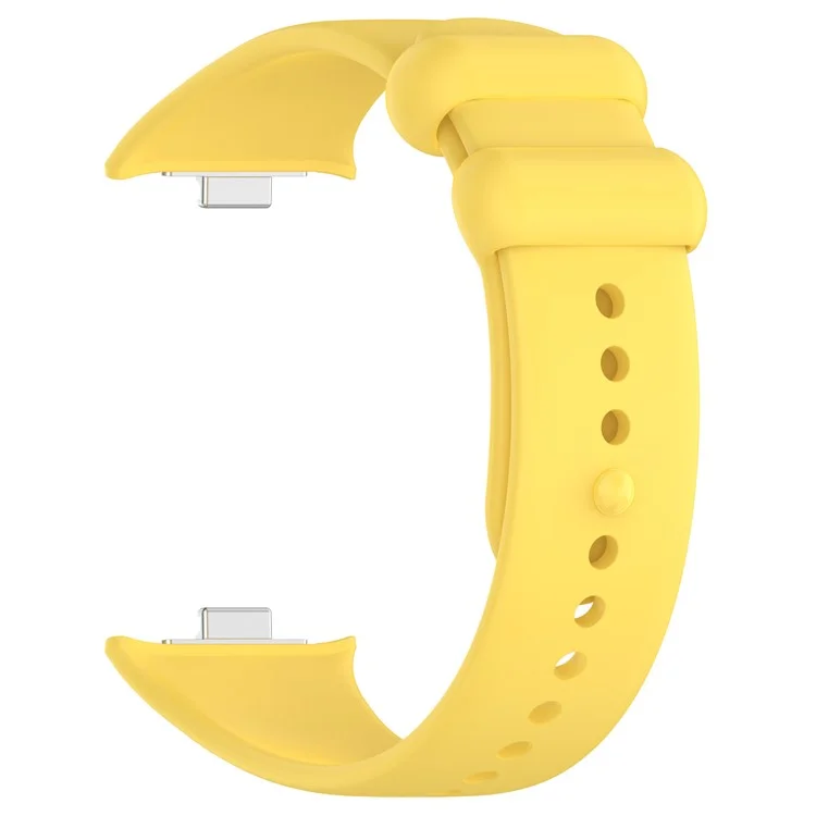 For Xiaomi Smart Band 9 Pro / 8 Pro / Redmi Watch 4 / Watch 5 / Watch 5 eSIM Silicone Watch Strap Adjustable Band - Yellow