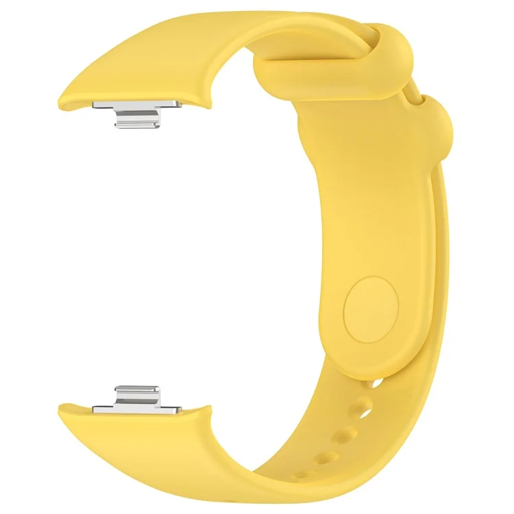 For Xiaomi Smart Band 9 Pro / 8 Pro / Redmi Watch 4 / Watch 5 / Watch 5 eSIM Silicone Watch Strap Adjustable Band - Yellow