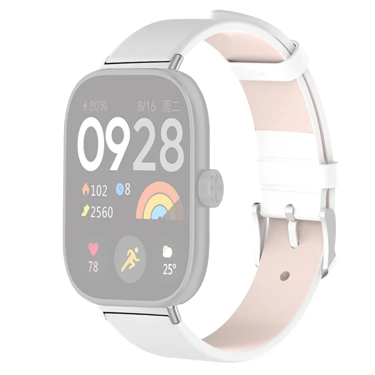 Pour Xiaomi Redmi Watch 4 / Smart Band 8 Pro Bracelet de montre de remplacement en cuir réglable - Blanc
