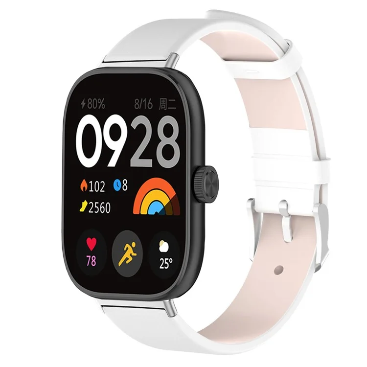 Pour Xiaomi Redmi Watch 4 / Smart Band 8 Pro Bracelet de montre de remplacement en cuir réglable - Blanc