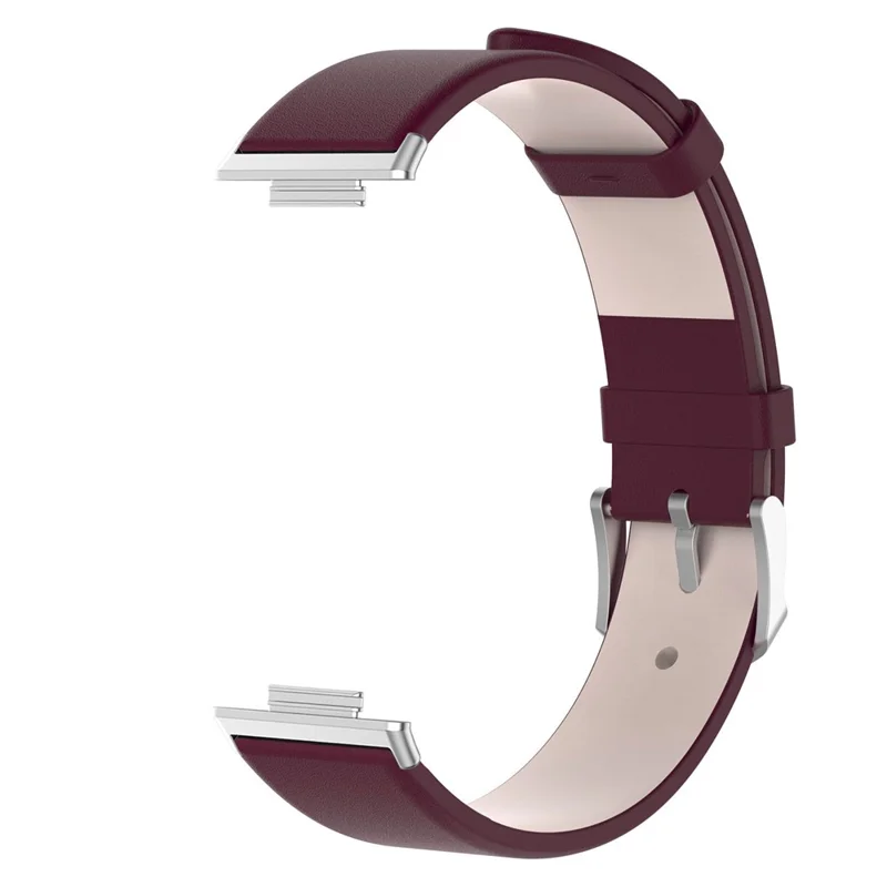 For Xiaomi Smart Band 9 Pro / 8 Pro / Redmi Watch 4 / Watch 5 / Watch 5 eSIM Replacement Wrist Band Leather Adjustable Watch Strap - Wine Red