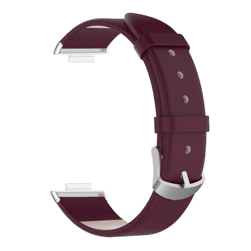 For Xiaomi Smart Band 9 Pro / 8 Pro / Redmi Watch 4 / Watch 5 / Watch 5 eSIM Replacement Wrist Band Leather Adjustable Watch Strap - Wine Red