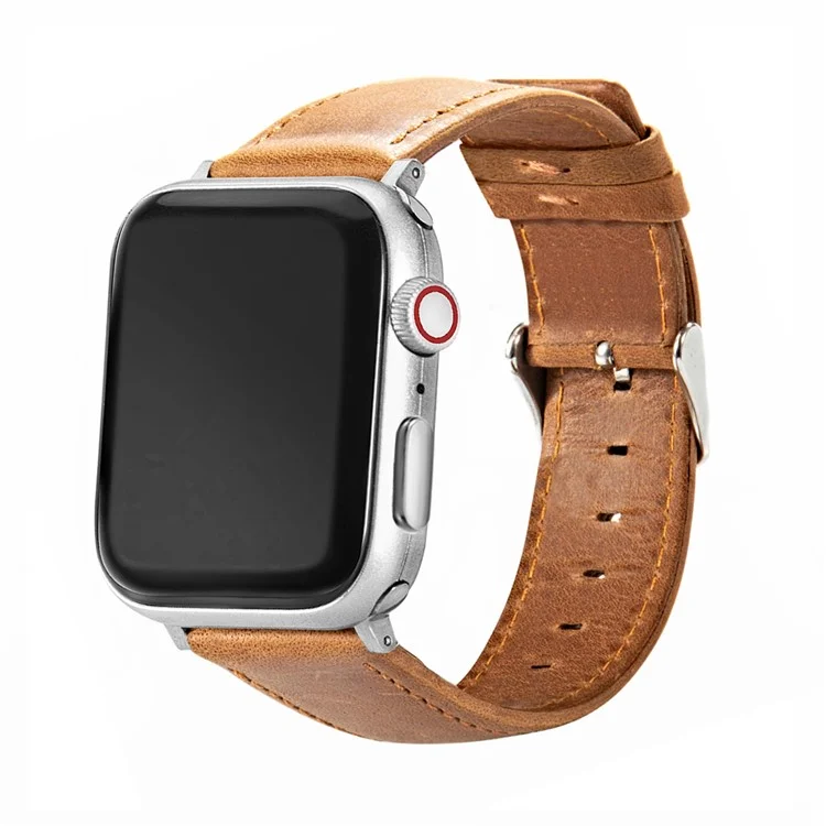 Per Apple Watch 10 46mm / Ultra 2 / Ultra 49mm / 9 8 7 45mm / SE (2023) SE (2022) SE 6 5 4 44mm / 3 2 1 42mm Vintage Watch Straps - Marrone
