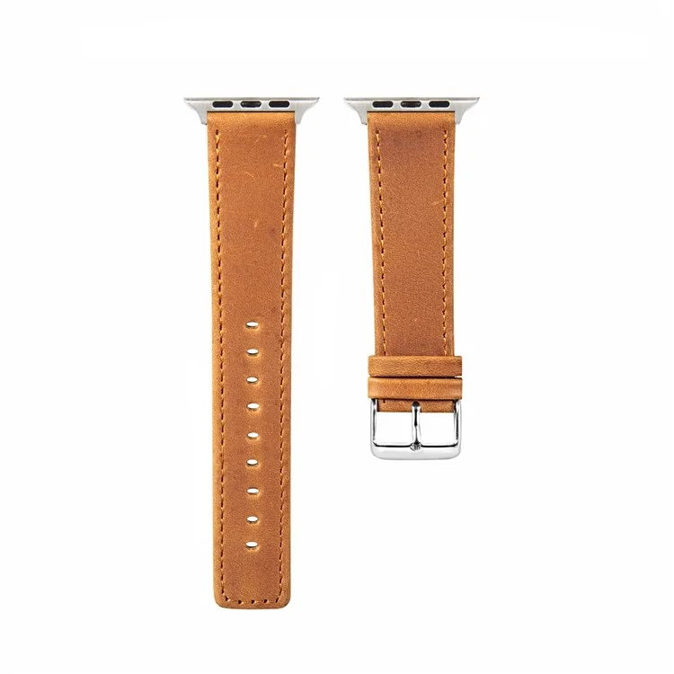 Per Apple Watch 10 46mm / Ultra 2 / Ultra 49mm / 9 8 7 45mm / SE (2023) SE (2022) SE 6 5 4 44mm / 3 2 1 42mm Vintage Watch Straps - Marrone