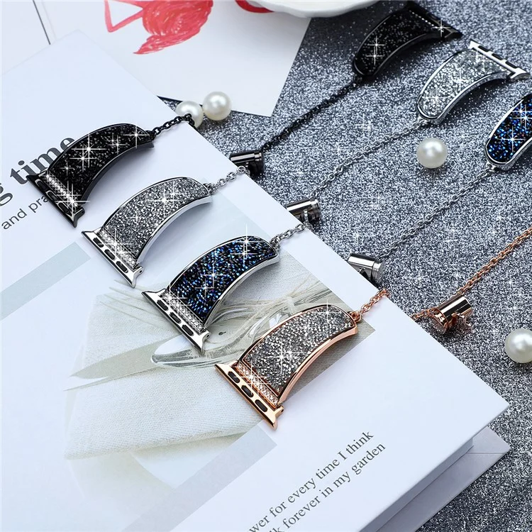 For Apple Watch 10 46mm / Ultra 2 / Ultra 49mm / 9 8 7 45mm / SE (2023) SE (2022) SE 6 5 4 44mm / 3 2 1 42mm Watch Strap - Black / Black
