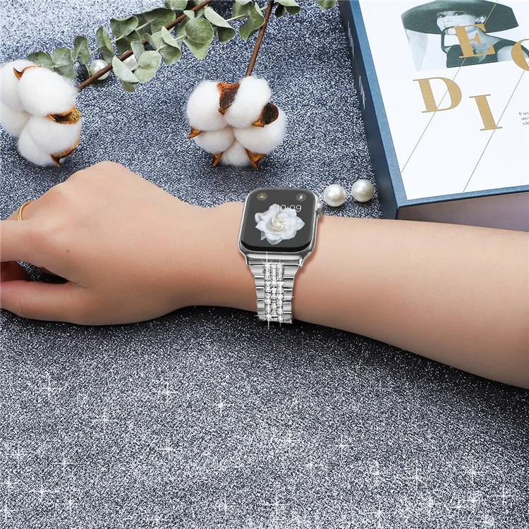 Strap for Apple Watch Series 10 42mm / 9 8 7 41mm / SE (2023) SE (2022) SE 6 5 4 40mm / 3 2 1 38mm Metal Watch Band - Silver