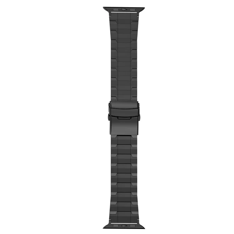 Para Apple Watch Series 10 42mm / 9 8 7 41mm / SE (2023) SE (2022) SE 6 5 4 40mm / 3 2 1 38mm Titanium Steel Bracelet Straps - Preto