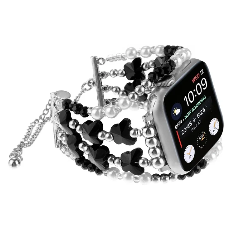 Pour Apple Watch 10 46mm / Ultra 2 / Ultra 49mm / 9 8 7 45mm / SE (2023) SE (2022) SE 6 5 4 44mm / 3 2 1 42mm Bracelet Métallique - Noir