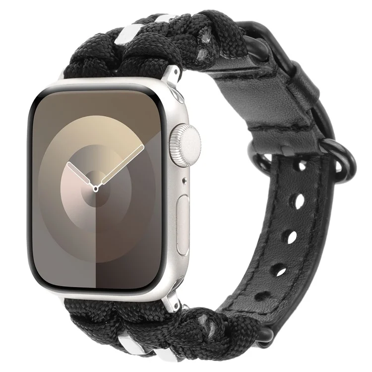 Для Apple Watch 10 46 мм / Ultra 2 / Ultra 49 мм / 9 8 7 45 мм / SE (2023) SE (2022) SE 6 5 4 44 мм / 3 2 1 42 мм Nuts Decor Watch Band - Черный