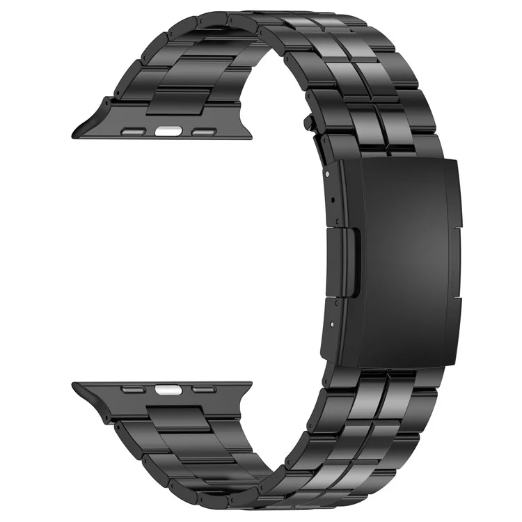 Bracelet en acier titane pour Apple Watch 10 46mm / Ultra 2 / Ultra 49mm / 9 8 7 45mm / SE (2023) SE (2022) SE 6 5 4 44mm / 3 2 1 42mm - Noir